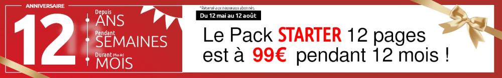 Offre spécial 12ans Cekome - Pack starter : 99€ pendant 12 mois!