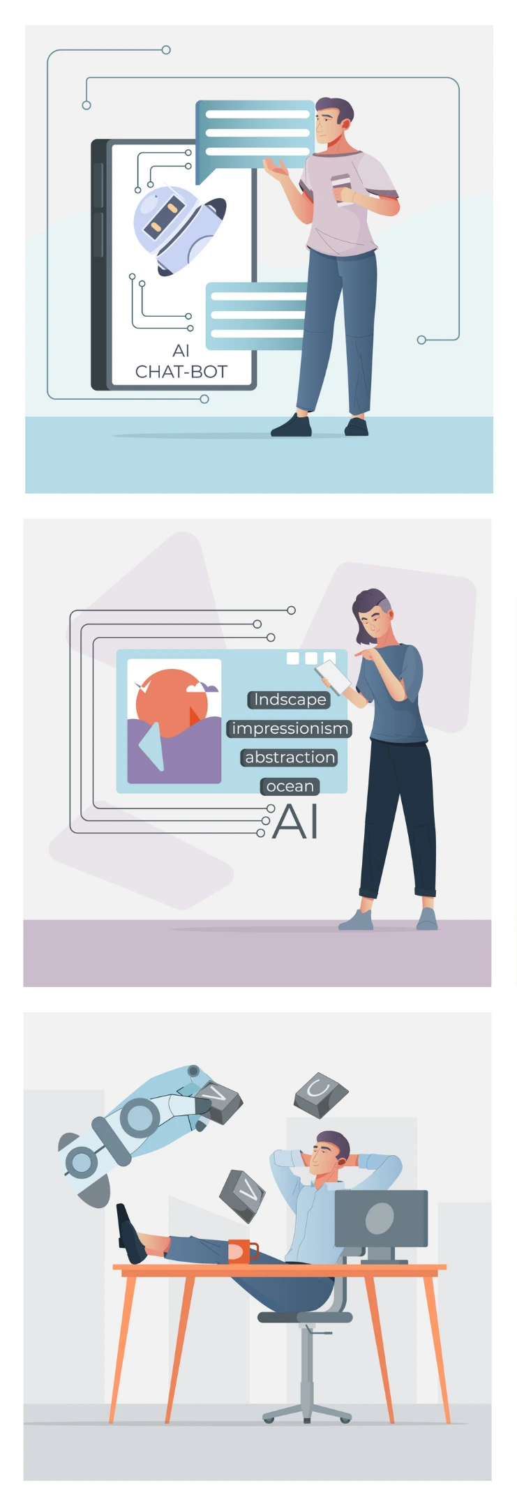 GENERER UN VISUEL AVEC IA | Cekome Illustrations d’intelligence artificielle avec chatbot, génération d’images et automatisation des tâches sur ordinateur