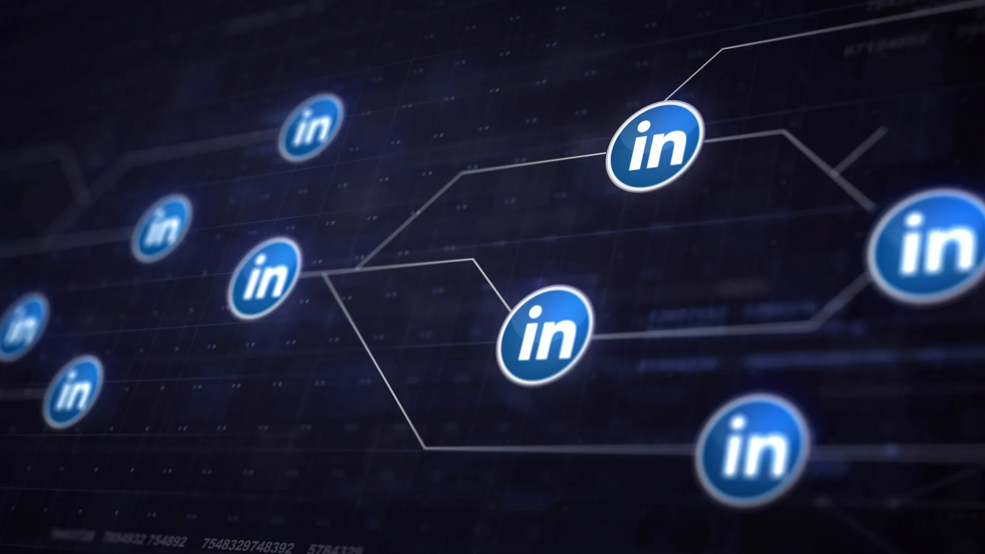 904 | Cekome Réseau professionnel LinkedIn illustré par des connexions numériques entre profils pour le développement de la visibilité et du networking
