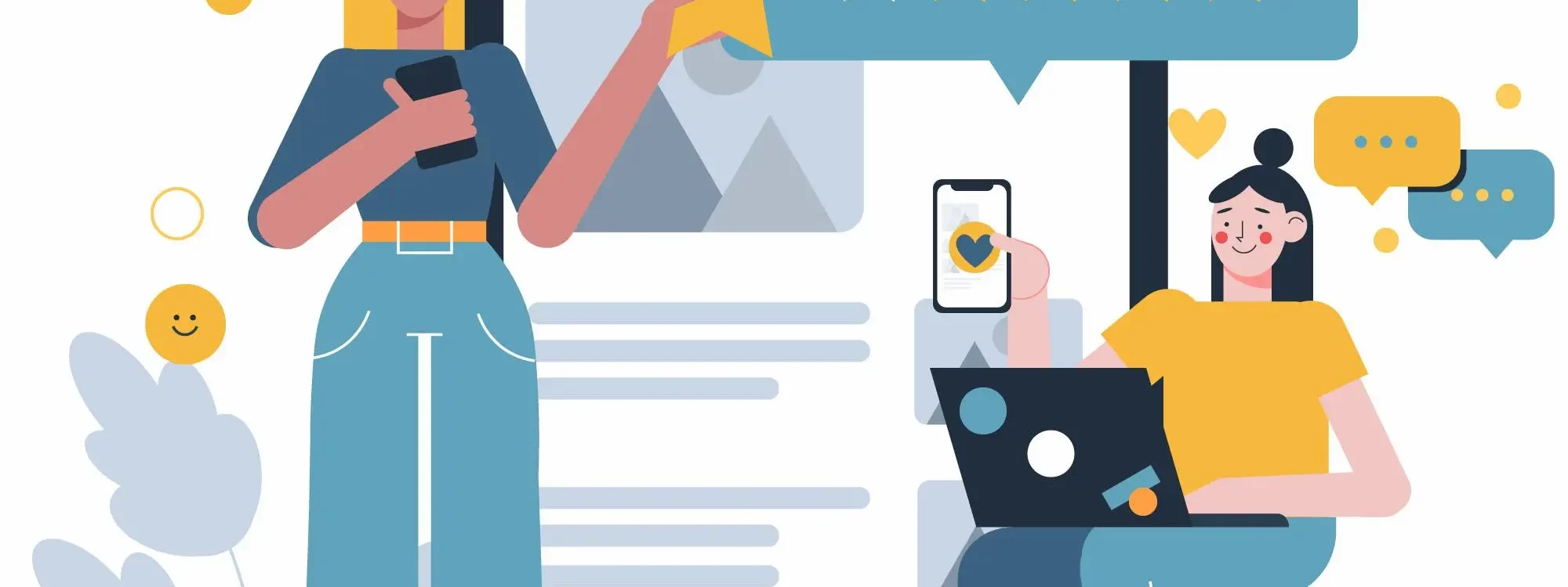13984983_5421477 2000X750 | Cekome illustration avis clients et notation 5 étoiles sur mobile